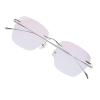 VisionGlobal Pure Titanium Frame for men/women Blue Light Blocking,Hand-set Diamond Fashion Glasses (Sliver Pink, 1.00 Magnification) view 1