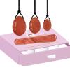 Undrilled Yoni Egg Set Red Jasper Yoni Egg Yoni Wand Set Natural Jade Massage Ball Muscles Tightening Kegel Exercise Stone Massage Tool,Undrilled No Box view 4