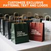 METAPRINT 50 Pack Kraft Paper Bags - 5.8x3.2x8.25 Inches Customizable with Logo/Text, Multi-Color - Eco-Friendly Heavy-Duty Gift Bags, Food Safe, Retail, Wedding, Party Favors view 3