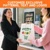 METAPRINT 50 Pack Kraft Paper Bags - 5.8x3.2x8.25 Inches Customizable with Logo/Text, Multi-Color - Eco-Friendly Heavy-Duty Gift Bags, Food Safe, Retail, Wedding, Party Favors view 4