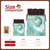 Turquoise Gold Marble Festive Drawstring Burlap Gift Bags-Reusable Christmas Gift Bags For Every Occasion view 4