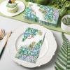 Moinchore 200 Pcs Succulent Paper Napkins 2 Ply Spring Guest Napkins Summer Paper Guest Towels for Bathroom Green Disposable Hand Towels Dinner Napkins Bridal Shower Napkins for Wedding Bathroom Party view 3