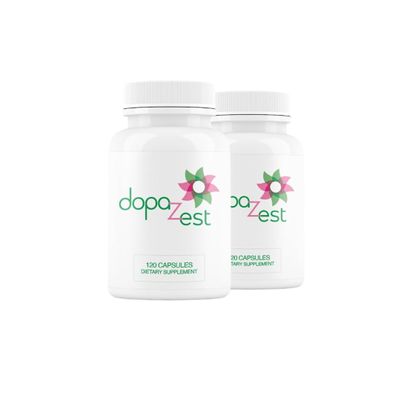 DopaZest- Support for Mental Clarity, Covid Brain and Brain Fog*. (120 Capsules) 2 Pack