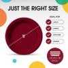 Party Solids Burgundy Plastic Plates Bulk 10" Burgundy Disposable Plates For Party Supplies 600 Pieces Disposable Dinner Plate Heavy Duty 350 GSM Plate Sets, Plastic Dinnerware Sets view 3