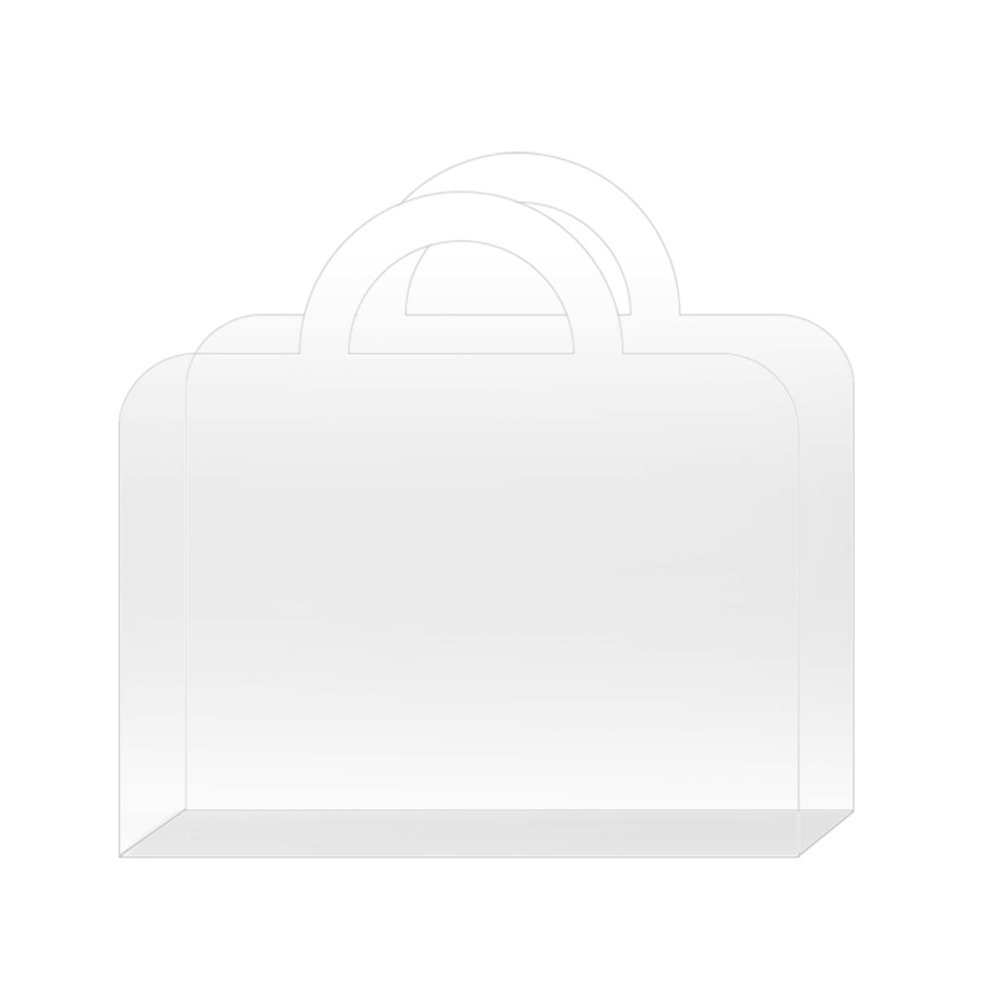 atcdfuw Transparent Flower Wrapping Bag With Handle Convenient And Stylish Bag For Shopping And Baby Showers Flower Box