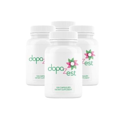 DopaZest- Support for Mental Clarity, Covid Brain and Brain Fog*. (120 Capsules) 4 Pack