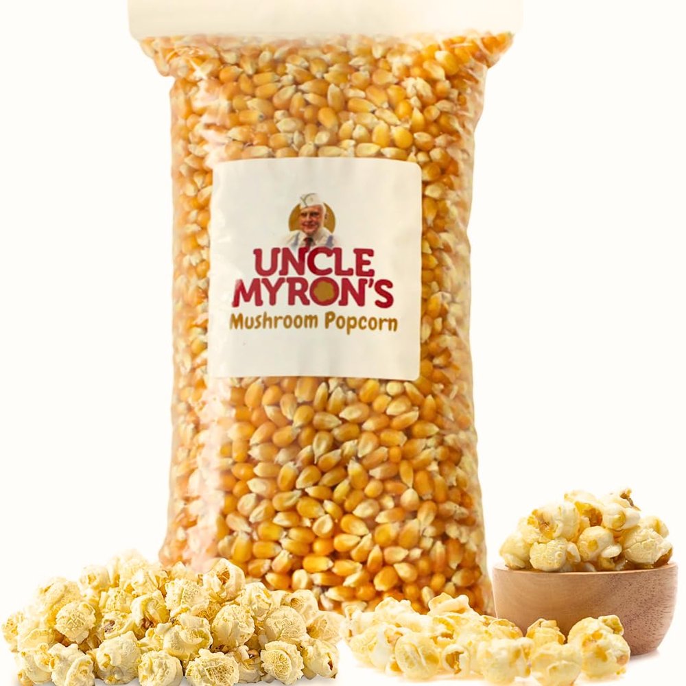 Mushroom Popcorn Kernels for Popping  3lb Bag  Non-GMO, No Gluten, Popcorn for Popcorn Machine  Delicious and Crunchy Popping Corn, Popcorn for Movie, Snacking by Uncle Myron's Popcorn