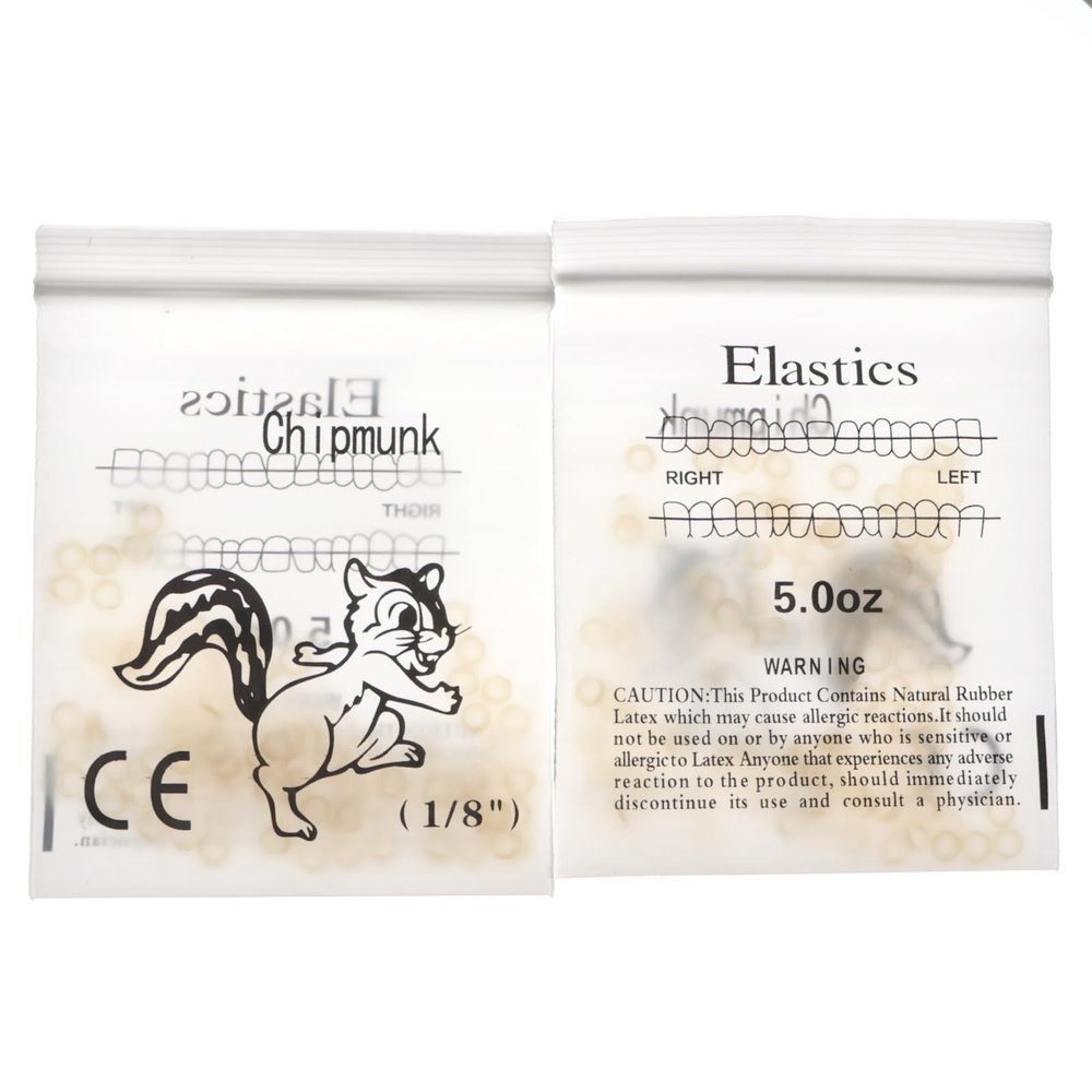 Fuioda Dental Latex Braces Rubber Bands Super Elastics Orthodontic Ligation Ring (1-8, 5.0OZ)