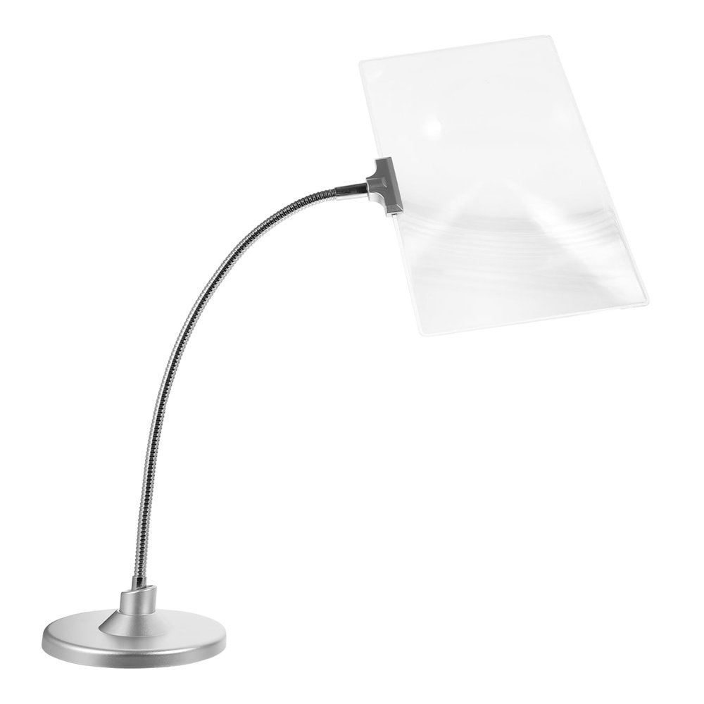 Glass Stand Desktop Flexible Tube Magnifier for Crafts and Embroidery -Definition Reading Aid for Seniors and Low Users