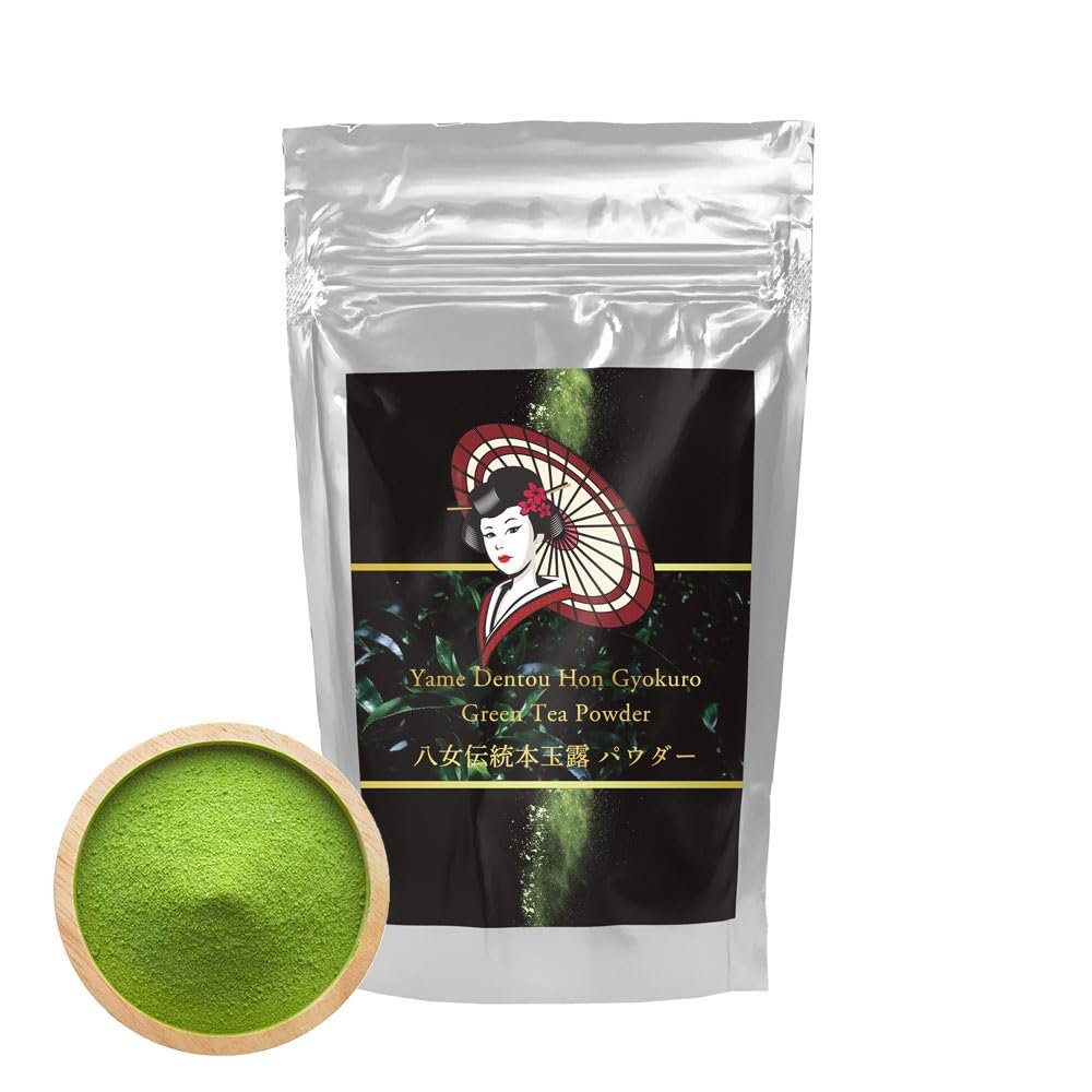 100g [The High-End Ceremonial Grade Yame Gyokuro Rare Matcha Green Tea Powder] with Yame Traditional Authentic Gyokuro Japanese souvenir Gift - Mukoh Matcha