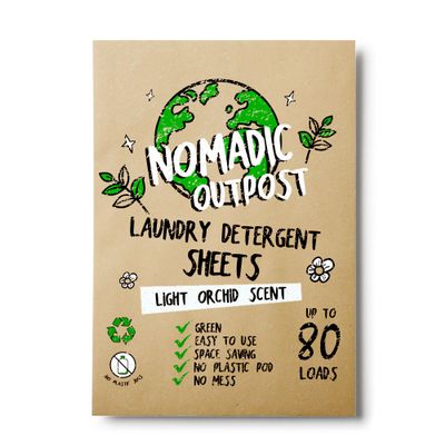 Eco-Friendly Laundry Detergent Sheets - Efficient, Clean, and Fresh Scented, Washer-Friendly Soap Sheet - No Mess & Space-Saving Laundry Strips & Travel Laundry Detergent - 40 Count 80 Loads, Orchid