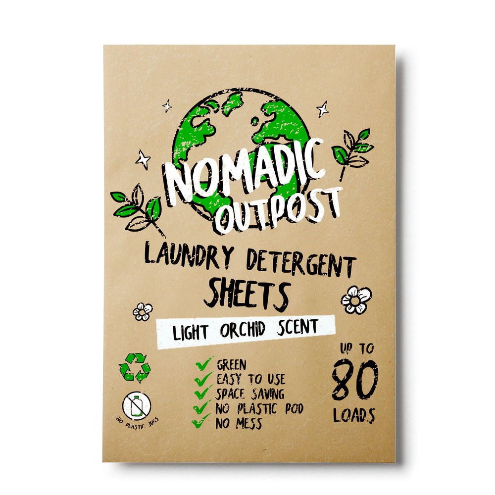 Eco-Friendly Laundry Detergent Sheets - Efficient, Clean, and Fresh Scented, Washer-Friendly Soap Sheet - No Mess & Space-Saving Laundry Strips & Travel Laundry Detergent - 40 Count 80 Loads, Orchid