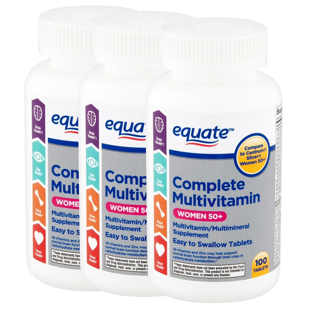 Unique Bundle Store Multivitamin for Women 50 Plus  100 Tablets, One Daily Womens Multivitamin with Essential Vitamins and Minerals, Adult Vitamins for Women Over 50 (Pack of 3)