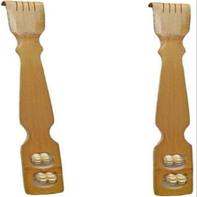 Boscaiola24 Wooden Back Scratcher/Itcher/Back Itching Stick with Double Ball Massager (Pack of 2
