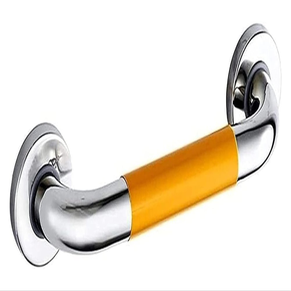 Grab Bar Bathroom Bath Handle Towel Rail Shower Handle,Polished Chrome Stainless Steel Support Handrail Bathtub Wall-Mounted Safety Handrail (Color : Natural, Size : 38cm)
