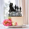 TiTaicor Family Cake Topper with kids,Family Wedding Cake Toppers,Cake Topper with boys,Mr And Mrs Cake Topper With Children,Family sons Topper for Wedding Engagement Anniversary Birthday Decor. view 1