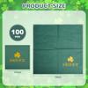 100 Pcs St Patrick's Day Napkins Slainte Cheers Paper Party Napkins Green Shamrock Patty's Day Disposable Dinner Napkins Gold Foil Irish Clover Beverage Napkins for Party Supplies view 2