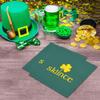 100 Pcs St Patrick's Day Napkins Slainte Cheers Paper Party Napkins Green Shamrock Patty's Day Disposable Dinner Napkins Gold Foil Irish Clover Beverage Napkins for Party Supplies view 4