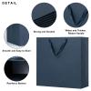 driew Large Gift Bags with Handles 12pcs, 17x7x17 Inch Extra Large Size Paper Gift Bags Bulk Heavy Duty for Shopping Party Favor Wedding Birthday Packing Retail Small Business (Navy Blue) view 3