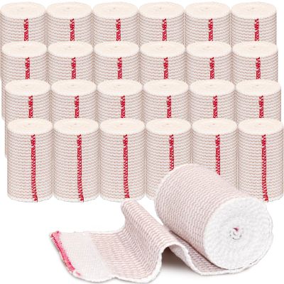 24 Pack Elastic Bandage Wrap 3 Bandage Wrap with Hook and Loop Closure on Both Ends Self Adhesive Bandage Wrap for Sports, Medical, and Injury Recovery