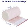 24 Pack Elastic Bandage Wrap 3 Bandage Wrap with Hook and Loop Closure on Both Ends Self Adhesive Bandage Wrap for Sports, Medical, and Injury Recovery view 2