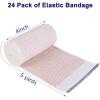 24 Pack Elastic Bandage Wrap 4 Bandage Wrap with Hook and Loop Closure on Both Ends Self Adhesive Bandage Wrap for Sports, Medical, and Injury Recovery view 2