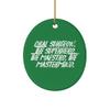 Fancy Oral Surgeon Gifts, Oral Surgeon. The Superhero. The Maestro, Birthday Oval Ornament for Oral Surgeon from Team Leader, Dental Surgery, Toothbrush, Toothpaste, Floss, Mouthwash view 1