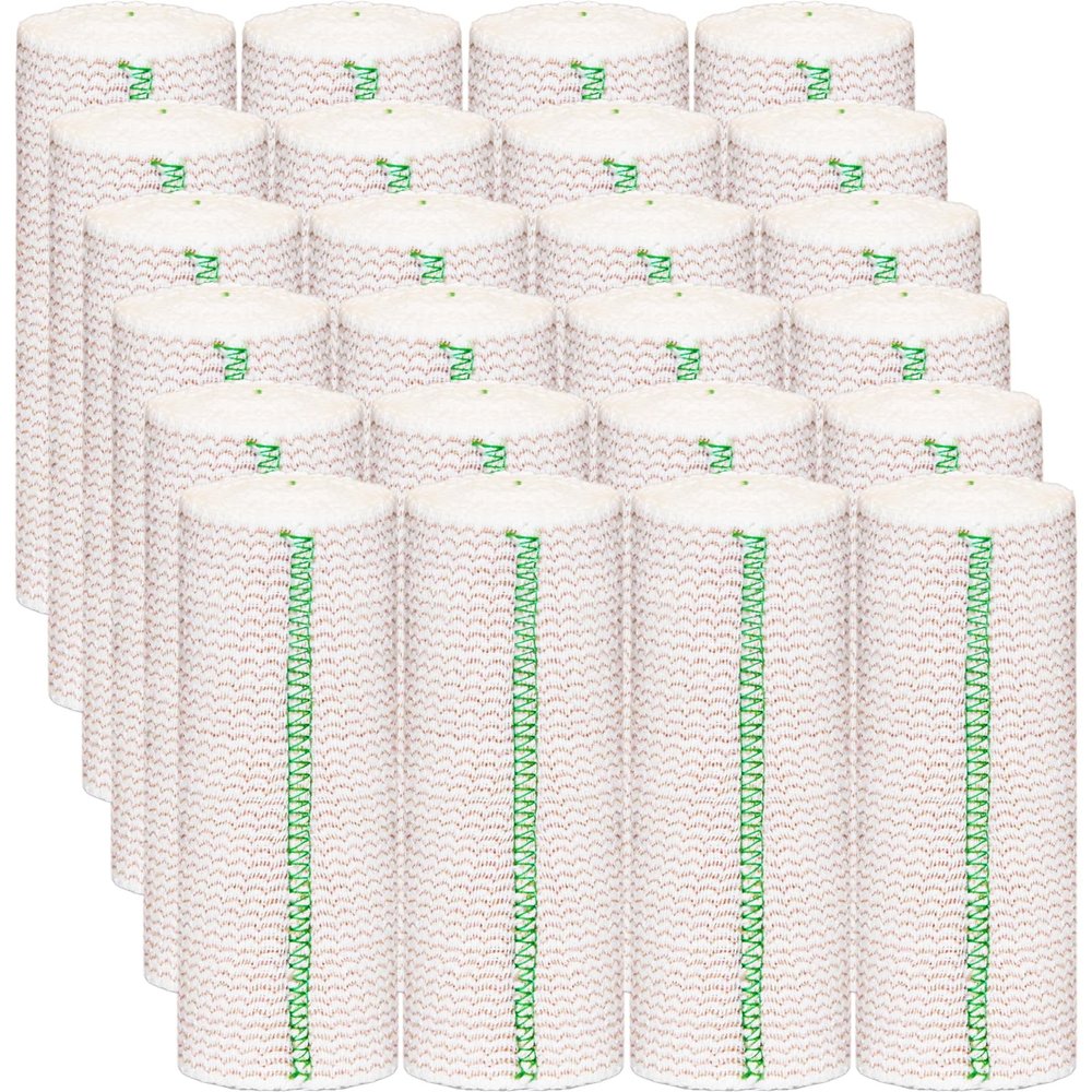 24 Pack Elastic Bandage Wrap 6 Bandage Wrap with Hook and Loop Closure on Both Ends Self Adhesive Bandage Wrap for Sports, Medical, and Injury Recovery