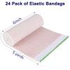 24 Pack Elastic Bandage Wrap 6 Bandage Wrap with Hook and Loop Closure on Both Ends Self Adhesive Bandage Wrap for Sports, Medical, and Injury Recovery view 2