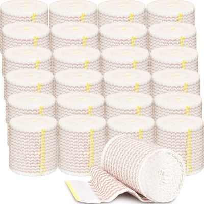 24 Pack Elastic Bandage Wrap 2 Bandage Wrap with Hook and Loop Closure on Both Ends Self Adhesive Bandage Wrap for Sports, Medical, and Injury Recovery