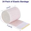 24 Pack Elastic Bandage Wrap 2 Bandage Wrap with Hook and Loop Closure on Both Ends Self Adhesive Bandage Wrap for Sports, Medical, and Injury Recovery view 2