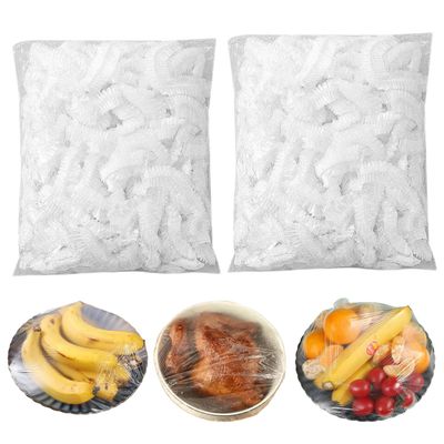 Fresh Keeping Bags, Plastic Sealing Elastic Stretch Adjustable Bowl Lids, Reusable Plastic Kitchen Wrap for Cover Food, Cling Film for Picnic (200PCS)
