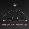 Retro Round Reading Glasses for Men and Women, Lightweight Pure Titanium Blue Light Blocking Eyeglasses (Color : Black, Size : 2.0x) view 3