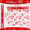 DERAYEE Valentine Heart Cellophane Wrap Roll, 100 ft x 16 In Crystal Clear Cellophane Gift Wrapping Paper for Flowers Treats Baskets Valentine's Day Party Favors view 2