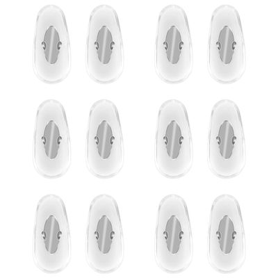 6 Pairs Eyeglass Nose Pads, Replacement Nose Pads for RayBan Aviator RB3025 3026, RB3030, RB3211, RB3362, RB3625, Sunglasses Clip-on Nose Pads for Glasses Comfort Soft Cushion(Silver)