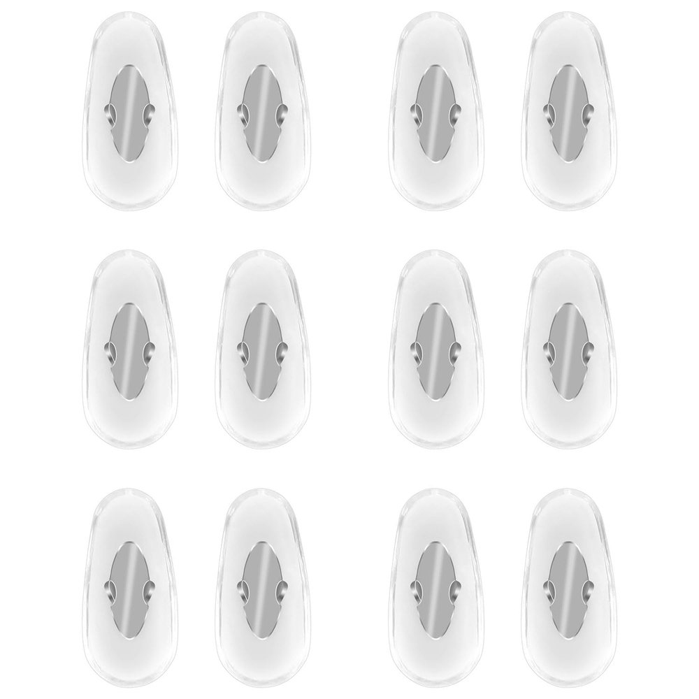 6 Pairs Eyeglass Nose Pads, Replacement Nose Pads for RayBan Aviator RB3025 3026, RB3030, RB3211, RB3362, RB3625, Sunglasses Clip-on Nose Pads for Glasses Comfort Soft Cushion(Silver)