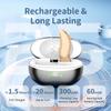 hearing aids for seniors rechargeable with noise cancelling,, 16 Channels Digital RIC Hearing Aids with Real Voice, Invisible Comfortable without Whistling  Charging Box Displaying PowerOTC hearing view 2