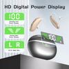 hearing aids for seniors rechargeable with noise cancelling,, 16 Channels Digital RIC Hearing Aids with Real Voice, Invisible Comfortable without Whistling  Charging Box Displaying PowerOTC hearing view 3