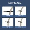 16Pcs Hose Holder ClipOxygen Tube/Cannula HolderHose Holder Hanger Oxygen Tube ClipsAnti-winding Hose Clips for Uninterrupted Sleep Supplies (BLACK) view 3