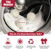 100% New Zealand Wool Dryer Balls L Size  6 Pack, Organic & Chemical-Free Fabric Softener, Baby Safe & Hypoallergenic, Reduces Static, Wrinkles & Drying Time, Reusable for 1000+ Loads view 2