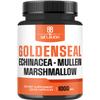 1000mg Goldenseal Root Capsule Extract 10:1 with Echinacea, Mullein Leaf, Marshmallow - Support Immune System, Digestive Health, Overall Well-Being & Body Management - 90 Veggie Capsules view 1
