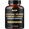 210 Pills - Cayenne Pepper Capsules Organic with Turmeric, Ginger, Immune Support Complex as Elderberry, Echinacea, Garlic Bulb - Digestion, Heart Health & Body Management view 1