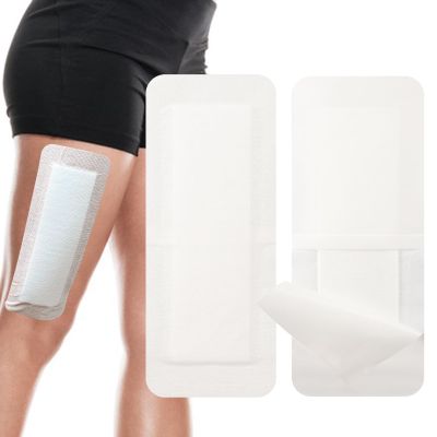15 Count Breathable Adhesive Island Dressing Bandages Wound Bandage Patches Bordered Gauze for Knee Replacement 4" x 12" with Absorbent Non Stick Pad