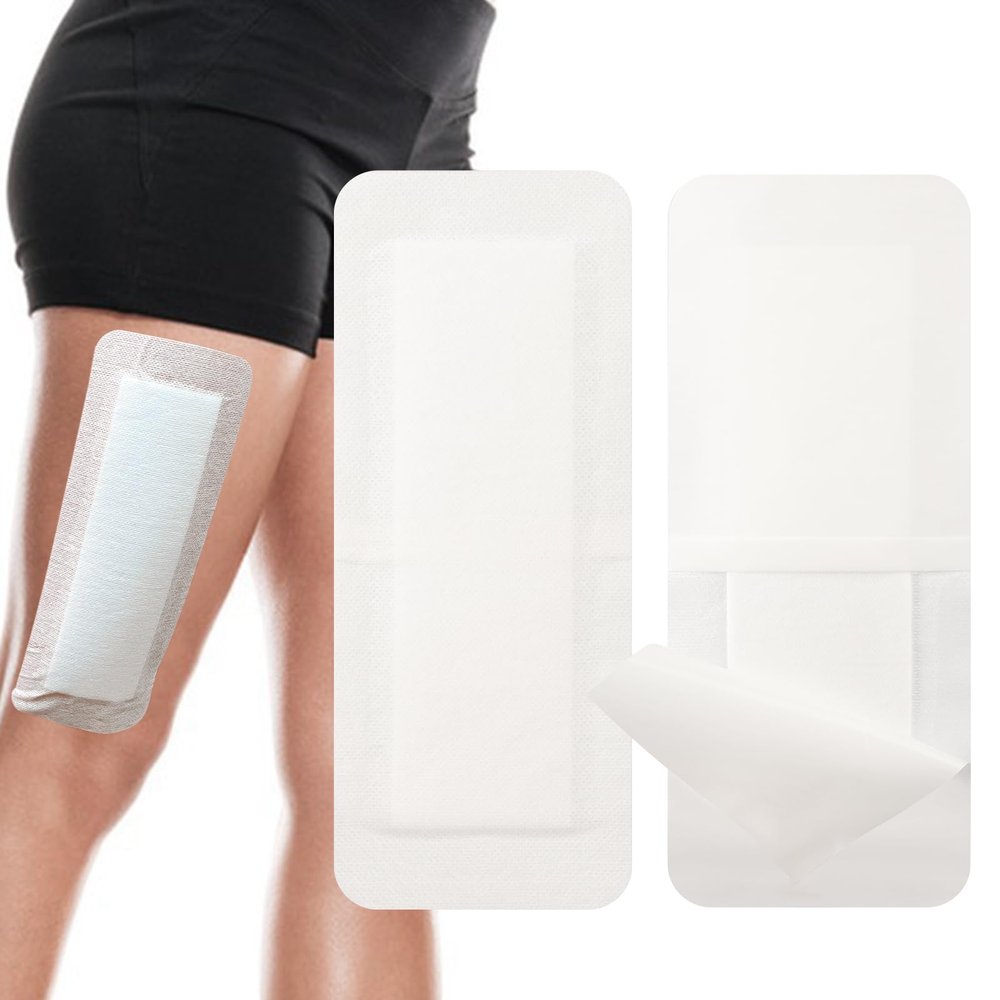 15 Count Breathable Adhesive Island Dressing Bandages Wound Bandage Patches Bordered Gauze for Knee Replacement 4" x 12" with Absorbent Non Stick Pad