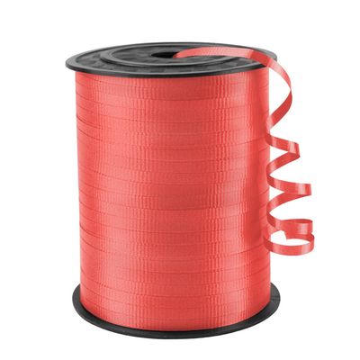 KMER LIFE Red Crimped Curling Ribbon, 1/5" Wide x 500 Yards Christmas Curling Ribbons for Gift Wrapping, Party Decoration, Balloon String, Crafting, Balloon Ribbons for Florist Flower (1 Roll)
