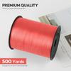 KMER LIFE Red Crimped Curling Ribbon, 1/5" Wide x 500 Yards Christmas Curling Ribbons for Gift Wrapping, Party Decoration, Balloon String, Crafting, Balloon Ribbons for Florist Flower (1 Roll) view 2