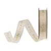10/20 Yards/Roll 0.59inch Wide Happy Birthday Ribbon Polyester Satin Ribbons Gift Wrapping Ribbon Bouquet Wrapping Decoration(10 Yards,Beige) view 1