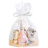 QKEEDSN 100 Pcs 10 x 14 Inches Clear Cellophane Gift Bags with 3.1 Inches Gold Twist Ties, Great for Goodies, Party Favors, and Holiday Gifts Wrapping view 1