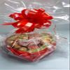QKEEDSN 100 Pcs 10 x 14 Inches Clear Cellophane Gift Bags with 3.1 Inches Gold Twist Ties, Great for Goodies, Party Favors, and Holiday Gifts Wrapping view 3