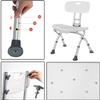 KarFri Foldable Shower Chair for Elderly and Disabled,Height Adjustable Shower Seat Heavy Duty Non-Slip Shower Stool Bathroom Bath Chair with Backrest Capacity 300 Lbs view 4